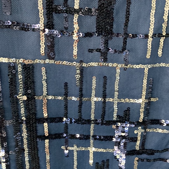 Vince Camuto Navy Color Sequins Dress Size 6 - Picture 5 of 10